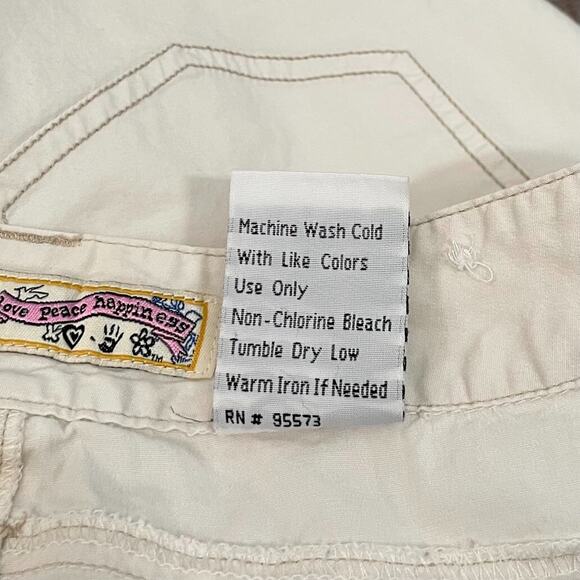 Mudd Size 13 Light Beige Khaki Capris Pants Y2K 2000s Utility Gorpcore Hiking - Picture 8 of 13